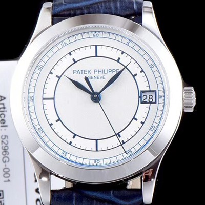 홍콩명품 [파텍필립] 남성용 칼라트라바 5296G-001 화이트 다이얼 오토매틱 무브먼트 PAT0103  