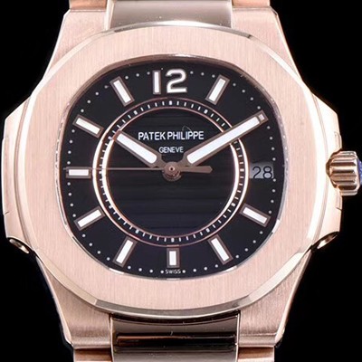 홍콩명품 [파텍필립] 여성용 노틸러스 7010/1R-010 하이엔드 최고급 18k 로즈골드 블랙 텍스쳐 다이얼 브레이슬릿 스위스 정품 쿼츠 무브먼트 PAT0100  