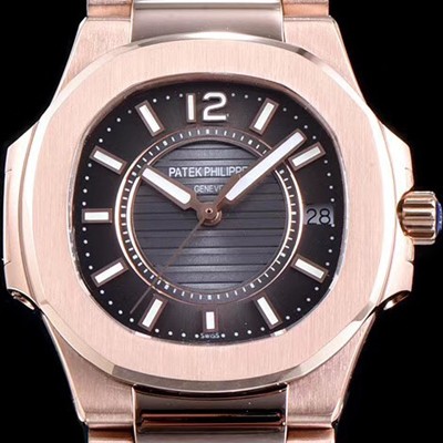 홍콩명품 [파텍필립] 여성용 노틸러스 7011/1R-010 하이엔드 최고급형 18k 로즈골드 브라운 텍스쳐 다이얼 브레이슬릿 스위스 정품 쿼츠 무브먼트 PAT0101  
