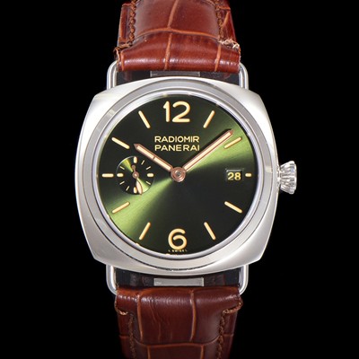 홍콩명품 [파네라이] 남성용 라디오미르 콰란타 PAM01386 40mm 오토매틱 가죽줄 그린 다이얼 pan5204  