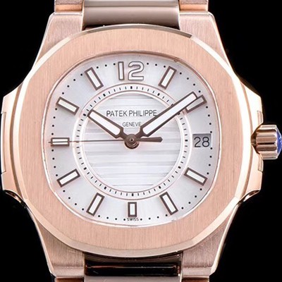 홍콩명품 [파텍필립] 여성용 노틸러스 7011/1G-001 하이엔드 최고급형 18k 로즈골드 화이트 텍스쳐 다이얼 브레이슬릿 스위스 정품 쿼츠 무브먼트 PAT0100  