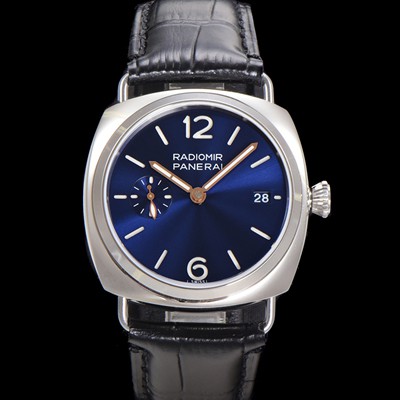 홍콩명품 [파네라이] 남성용 라디오미르 콰란타 PAM01293 40mm 오토매틱 가죽줄 블루 다이얼 pan5206  
