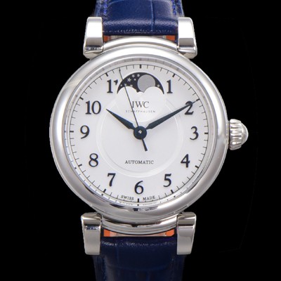 홍콩명품 [아이더블유씨]여성용 다빈치 IW459306 오토매틱 문페이즈 36mm 18K 로조골드 다이아몬드베젤가죽줄 화이트다이얼 iwc81539  