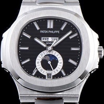 홍콩명품 [파텍필립] 남성용 노틸러스 블랙 다이얼 오토매틱 무브먼트 PAT0201  