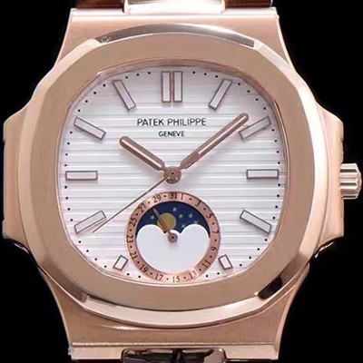 홍콩명품 [파텍필립] 남성용 노틸러스 5726A-001 로즈골드 화이트 다이얼 오토매틱 무브먼 PAT420  