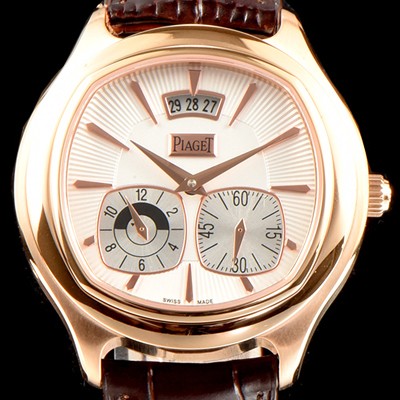 홍콩명품 [피아제] 남성용 엠퍼라도 G0A32017 쿠썽 시계 세컨드 타임존 18K 로즈골드 케이스 화이트 기요쉐 다이얼 Cal.850P 타입 오토매틱 무브먼트 PIA4253  