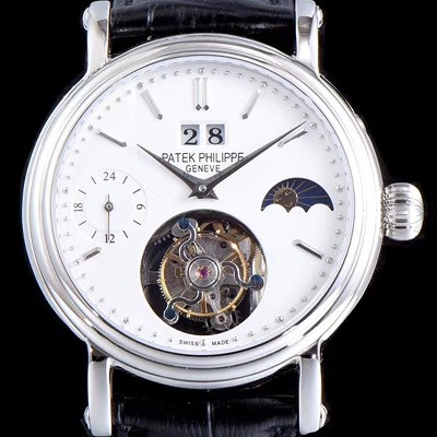 홍콩명품 [파텍필립] 남성용 그렌드 컴플리케이션 투어빌론 무브먼트 문페이즈 화이트 다이얼 PAT0101  
