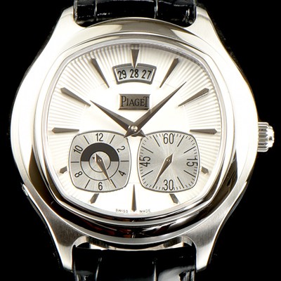 홍콩명품 [피아제] 남성용 엠퍼라도 G0A32016 쿠썽 시계 세컨드 타임존 화이트 기요쉐 다이얼 Cal.850P 타입 오토매틱 무브먼트 PIA4250  