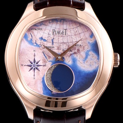 홍콩명품 [피아제] 남성용 블랙-타이 BLACK -TIE G0A40560 퀸터센셜리 엠퍼라도 XL 18K 로즈골드 문페이즈 픽첼 다이얼 오토매틱 무브먼트 PIA4251  