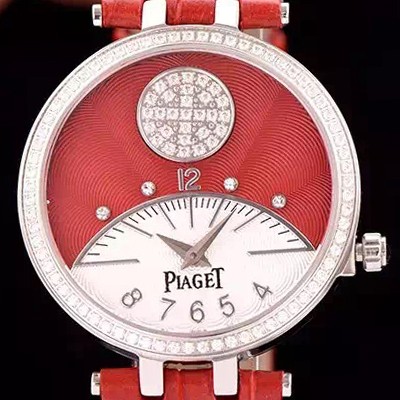 홍콩명품 [피아제] 여성용 워치 레드&화이트 텍스쳐다이얼 최상급 쥬얼 다이아몬드 베젤 스위스 쿼츠 무브먼트 PIA4212  