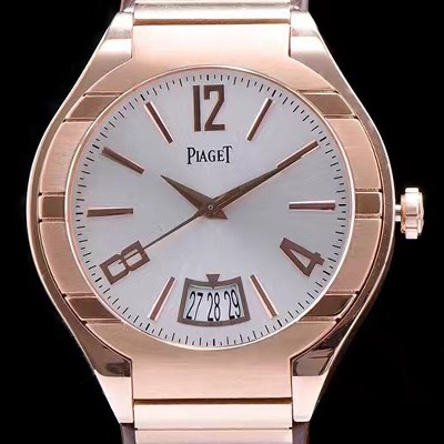 홍콩명품 [피아제] 남성용 폴로 G0A31149 라지 3데이트 화이트&실버 썬더스트 다이얼 오토매틱 무브먼트 PIA4200  