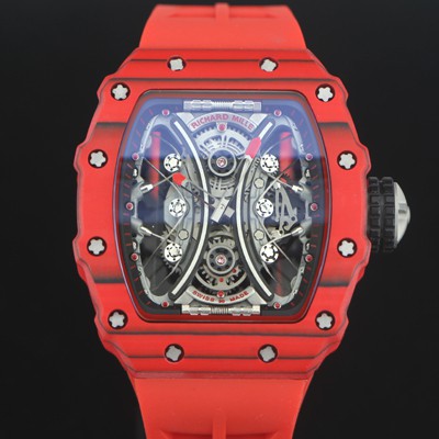 홍콩명품 [리차드밀레] 남성용 뚜르비용 RM53-01 파블로 맥도너우 레드 카본 TPT 스켈레톤 다이얼 오토매틱 무브먼트 RIC0401  