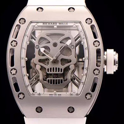 홍콩명품 [리차드밀레] 남성용 리차드밀레 RM052 뚜르비용 스컬 워치 1:1 수공 맞물림 형식의 쥬얼세팅 스켈레톤&해골무늬 다이얼 오토매틱 무브먼트 RIC0402  