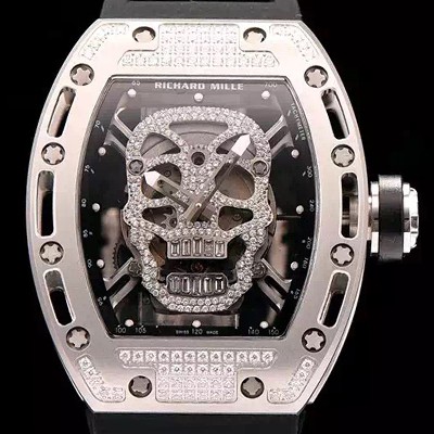 홍콩명품 [리차드밀레] 남성용 리차드밀레 RM052 뚜르비용 스컬 워치 1:1 수공 맞물림 형식의 쥬얼세팅 스켈레톤&해골무늬 다이얼 오토매틱 무브먼트 RIC0404  