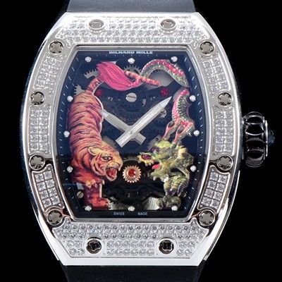 홍콩명품 [리차드밀레] 남성용 리차드밀 RM51-01 타이거&드래곤 미쉘 요 워치!! 수공 맞물림 형식의 쥬얼세팅 스켈레톤 다이얼 오토매틱 무브먼트 RIC0411  