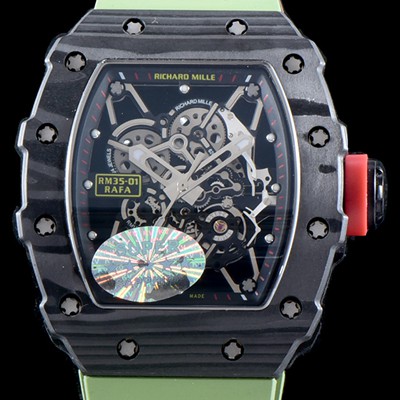 홍콩명품 [리차드밀레] 남성용 라파엘 나달 RM35-01 100% 포지드 카본 케이스 스켈레톤 다이얼 오토매틱 무브먼트 RIC0400  
