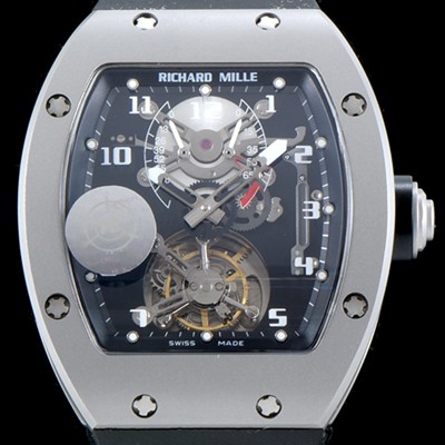 홍콩명품 [리차드밀레] 남성용 최초의 모델 RM001 투르비용 컬렉션UP!! 새틴 폴리쉬드 블랙&스켈레톤 다이얼 아시안 투어빌론 탑재 무브먼트 RIC0402  