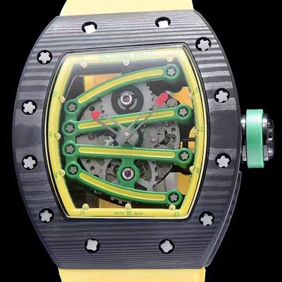 홍콩명품 [리차드밀레] 남성용 RM59-01 스켈레톤 그린옐로 다이얼 오토매틱 무브먼트 RIC4230  