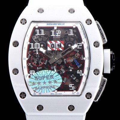 홍콩명품 [리차드밀레] 남성용 RM011 화이트 세라믹 케이스 크로노그래프 스켈레톤 다이얼 신형 ETA 7750B-2 오토매틱 무브먼트 RIC0414  