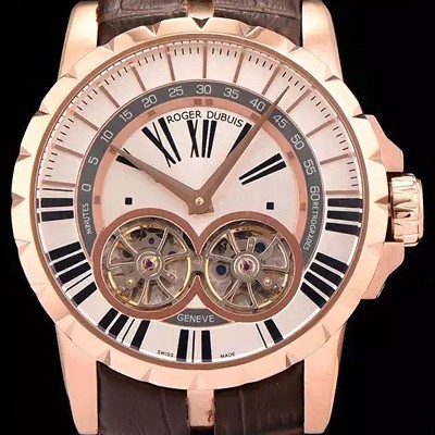 홍콩명품 [로저드뷔] 남성용 엑스칼리버 아시안 오토매틱 화이트 다이얼 47mm ROG4221  