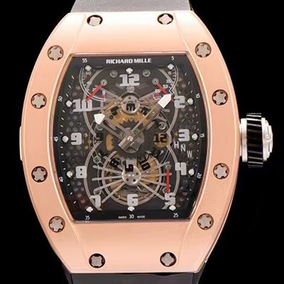 홍콩명품 [리차드밀레] 남성용 RM022 스켈레톤 다이얼 블랙 러버 스트랩 오토매틱 무브먼트 RIC0402  