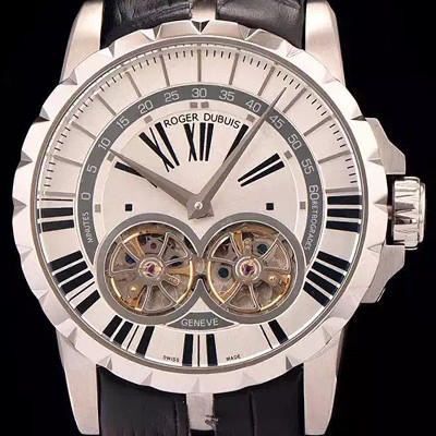 홍콩명품 [로저드뷔] 남성용 엑스칼리버 아시안 오토매틱 화이트 다이얼 47mm ROG4220  