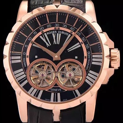 홍콩명품 [로저드뷔] 남성용 엑스칼리버 아시안 오토매틱 블랙 다이얼 47mm ROG4223  