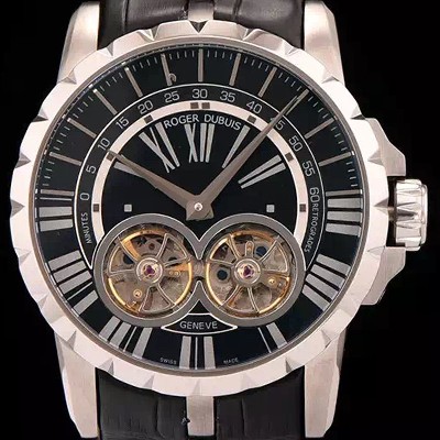 홍콩명품 [로저드뷔] 남성용 엑스칼리버 아시안 오토매틱 블랙 다이얼 47mm ROG4220  