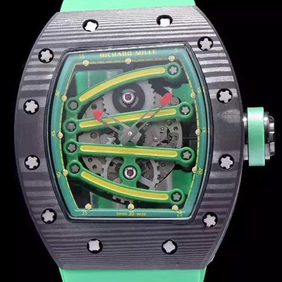 홍콩명품 [리차드밀레] 남성용 RM59-01 스켈레톤 그린옐로 다이얼 오토매틱 무브먼트 RIC4235  