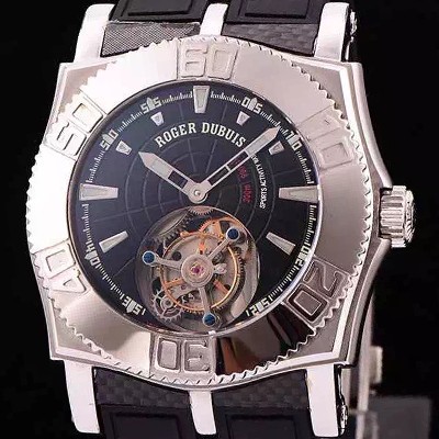 홍콩명품 [로저드뷔] 남성용 투어빌론 러버 블랙다이얼 ROG4202  