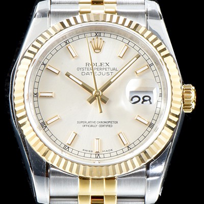 홍콩명품 [로렉스] 남성용 1:1퀄리티!! 데이져스트 116233 오이스터 36mm 18K 옐로우골드 화이트 실버 다이얼 쥬빌리 브레이슬릿 칼리버 3135타입 오토매틱 무브먼트 ROL0042  