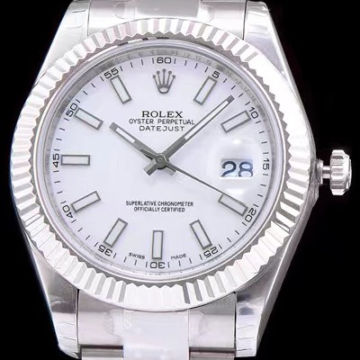 홍콩명품 [로렉스] 남성용 데이져스트 스위스 3136 오토매틱 무브먼트 화이트 다이얼 ROL0102  