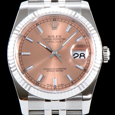 홍콩명품 [로렉스] 남성용 데이져스트 116234 업그레이드 VIP 타입!! 심플한 디자인 인기베스트 핑크 다이얼 스틱 야광 인덱스 스틸 브레이슬릿 ROL0300  