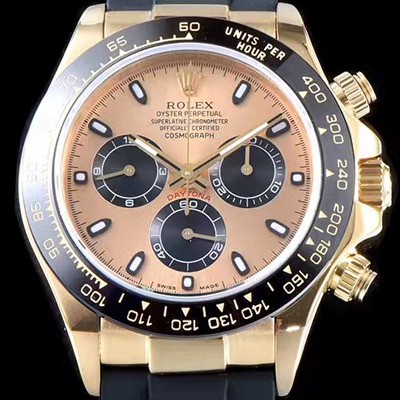 홍콩명품  [로렉스] 남성용 VIP타입 크로노그래프 데이토나 116518LN 오이스터플렉스 40MM UP!! 18K 옐로우 골드 샴페인 컬러와 블랙 다이얼 ETA 7750B-2 오토매틱 무브먼트 ROL0001  