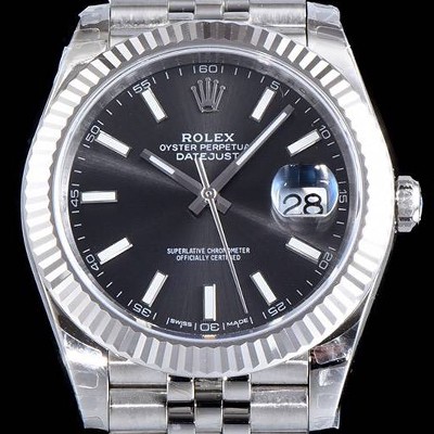 홍콩명품 [로렉스] 남성용 데이저스트 II 126334 블랙 다이얼 야광 스틱 인덱스 스틸 브레이슬릿 오토매틱 무브먼트 ROL0302  