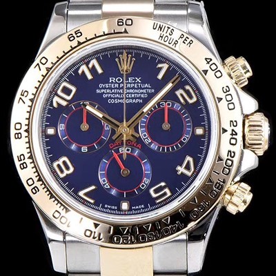 홍콩명품 [로렉스] 남성용 최상급 퀄리티 데이토나 116503 18K 옐로골드 포금 제품!! 크로노그래프 18K 옐로골드 투톤 콤비 블루 다이얼 오토매틱 무브먼트 ROL0300  