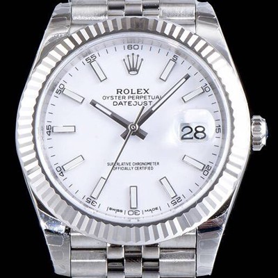 홍콩명품 [로렉스] 남성용 데이저스트 II m126334-0004 화이트 다이얼 야광 스틱 인덱스 스틸 브레이슬릿 오토매틱 무브먼트 ROL0304  