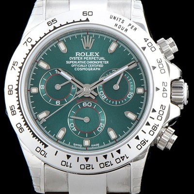 홍콩명품 [로렉스] 남성용 코스모그래프 데이토나 116509 오이스터 18K 화이트 골드 40MM 업그레이드!! 그린 썬더스트 다이얼 ETA 7750B-2 크로노그래프 오토매틱 무브먼트 ROL0030  