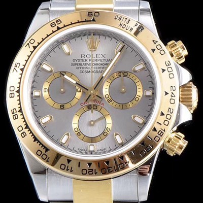 홍콩명품 [로렉스] 남성용 신형 데이토나 모델 업데이트!! 116523-78593 크로노그래프 18k 옐로골드 투톤 콤비 그레이 썬더스트 다이얼 야광 인덱스 오토매틱 무브먼트 ROL0310  