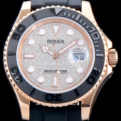 홍콩명품 [로렉스] 남성용 오이스터 페페츄얼 요트-마스터 m116655-0005“다이아몬드 파베 다이얼” 블랙 세라크롬 양방향 회전 베젤 오토매틱 무브먼트 ROL0504  