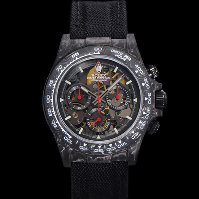 홍콩명품 [로렉스]남성용 데이토나 포지드카본 40mm 크로노그래프 오토매틱 Cal.4130 무브먼트 스켈레톤 다이얼 rol5370  