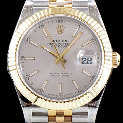 홍콩명품 [로렉스] 남성용 최고급형!!데이져스트II 126333 GM사 추가업데이트!! 18K 옐로골드 투톤 콤비 실버 다이얼 브레이슬릿 스위스 ETA 2836-2 오토매틱 무브먼트 ROL0350  