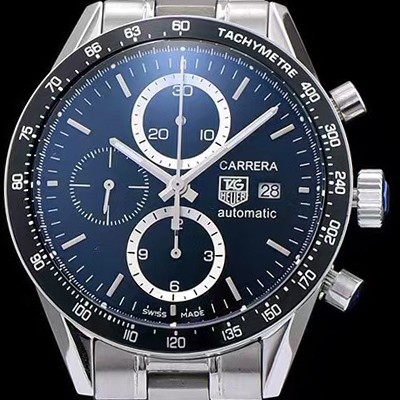 홍콩명품 [태그호이어] 남성용 그렌드 까레라 크로노그래프 칼리버 17 블랙 다이얼 ETA-7750 오토매틱 무브먼트 TAG0210  