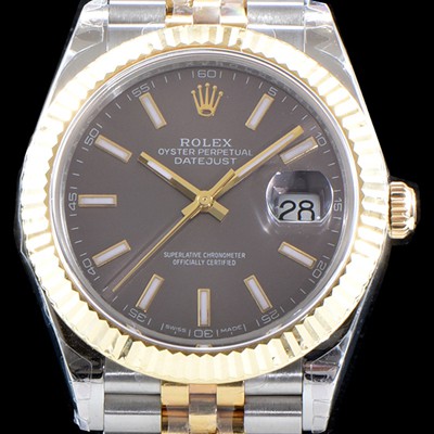 홍콩명품 [로렉스] 남성용 최고급형!!데이져스트II 126333 GM사 추가업데이트!! 18K 옐로골드 투톤 콤비 그레이 다이얼 브레이슬릿 스위스 ETA 2836-2 오토매틱 무브먼트 ROL0352  