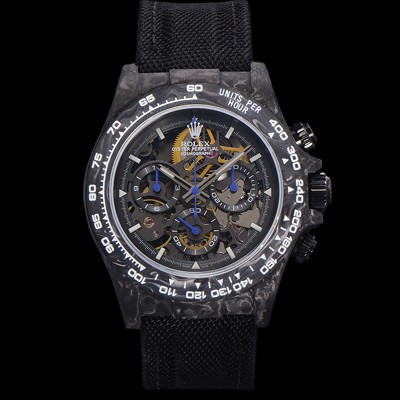홍콩명품 [로렉스]남성용 데이토나 포지드카본 40mm 크로노그래프 오토매틱 Cal.4130 무브먼트 스켈레톤 다이얼 rol5372  