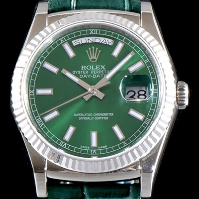 홍콩명품 [로렉스] 남성용 추가업데이트 118139 데이데이트 36MM 그린 썬더스트 다이얼 UP!! 크로노미터 플루티드 베젤 오토매틱 무브먼트 ROL0503  