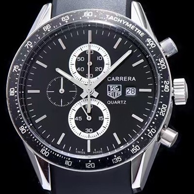 홍콩명품 [테그호이어] 남성용 까레라 블랙 다이얼 쿼츠 무브먼트 TAG0200  