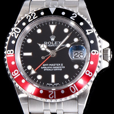 홍콩명품 [로렉스] 남성용 업그레이드 모델!!지엠티 마스터II 126710BLRO-0001 듀얼 타임 블랙/레드 투톤 24시간 회전 베젤 블랙 다이얼 5선 쥬빌리 브레이슬릿 오토매틱 무브먼트 ROL0311  