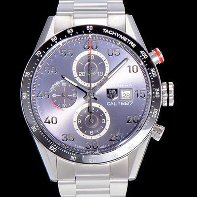 홍콩명품 [태그호이어] 남성용 까레라 크로노그래프 그레이 다이얼 ETA-7750 오토매틱 무브먼트 TAG0200  