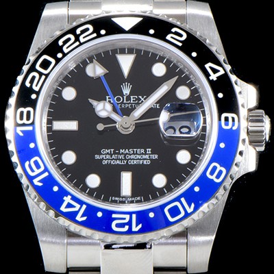 홍콩명품 [로렉스] 남성용 지엠티 마스터II 116710BLNR 듀얼 타임 블랙/블루 투톤 24시간 회전 베젤 블랙 다이얼 5선 쥬빌리 브레이슬릿 오토매틱 무브먼트 ROL0010  